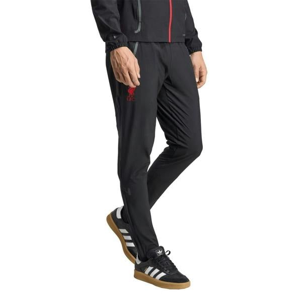 Adidas Mens 2025/2026 Liverpool FC Tracksuit Bottoms - Black/Red - 