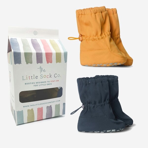 Little Sock Co. 2 Pack of All Weather Stay-on Booties - Showerproof & Windproof - Sol + Storm