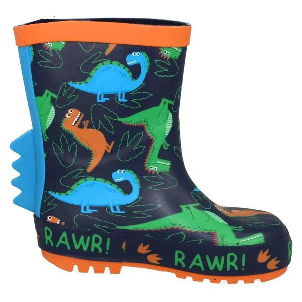 CHARACTER Boys Dinosaur Rawr Wellington Boots GUV22710AA02BSZZ