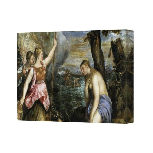 Benjamin Tate Design Classical Seascape Painting Canvas Print With Mythic Figures Wall Decor