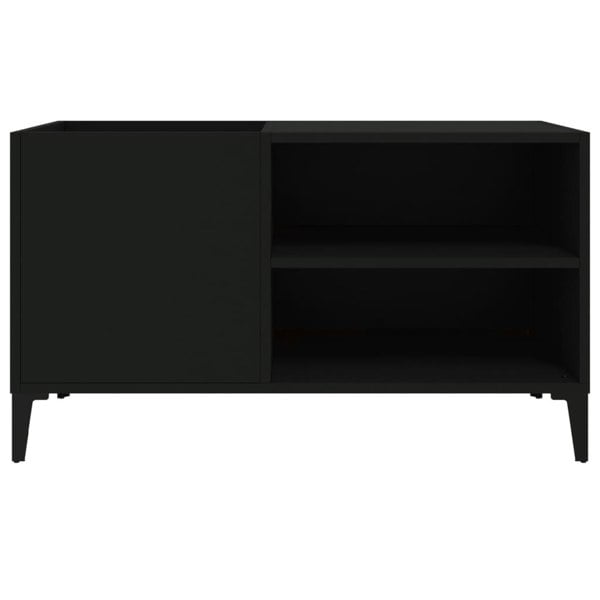 Berkfield Record Cabinet Black 84.5x38x48 cm Engineered Wood