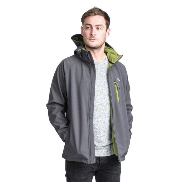 Trespass Mens Nider Hooded Soft Shell Jacket - Carbon - 