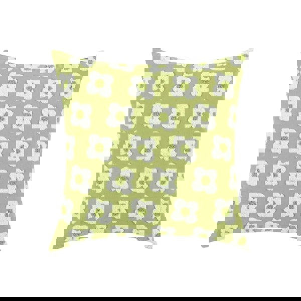 Anyhouz Anypillow Daisy Plush Pillowcase Floral Embroidered Cushion Cover