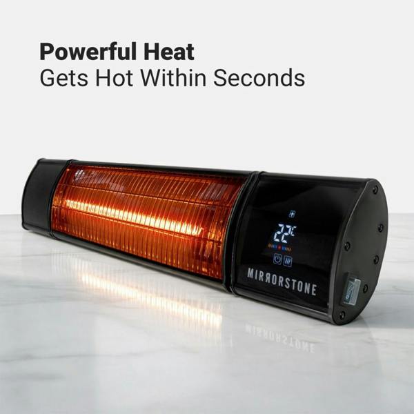 Mirrorstone Heating 1.2kW Athena Wi-Fi Remote Controllable Infrared Bar Heater with Motion Sensor