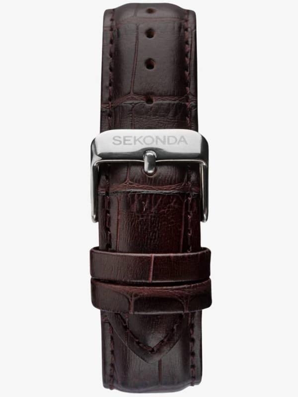 Sekonda Classic Dark Blue & Brown Leather Watch 1662