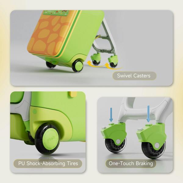 Jovikids 3-in-1 Children's Ride-on Suitcase - Green