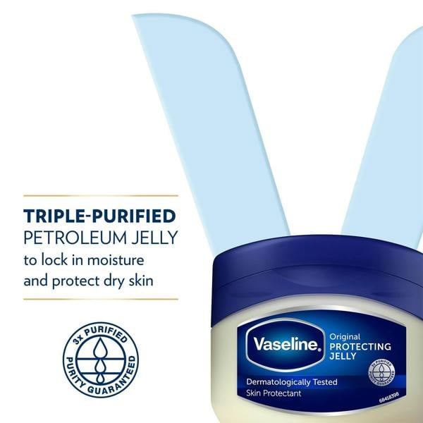 Vaseline Petroleum Jelly Original Skin Protectant Sensitive Skin 100ml, 3 Pack