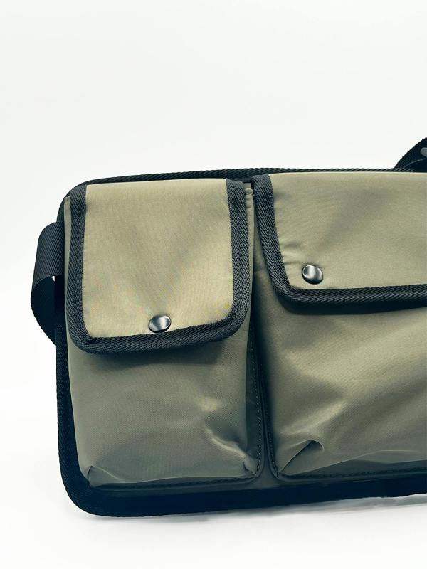 SVNX Nylon chest bag in moss - svnx