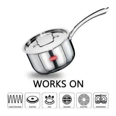 AVIAS TRIPLY SAUCEPAN WITH SS LID 16CM (1.5L)