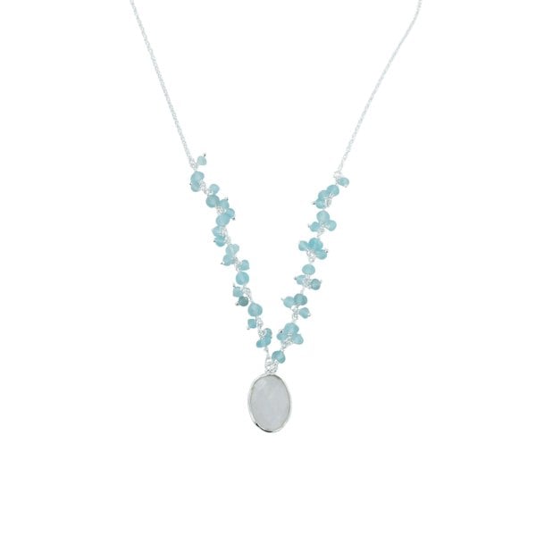 Sophie Aqua Stone Necklace - Reeves & Reeves