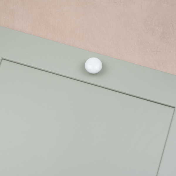 Handle & Home 36mm White Ceramic Mushroom Knob