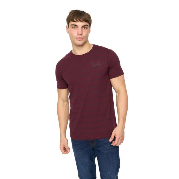 Crosshatch Mens Hemtowns T-Shirt - Rum Raisin - 