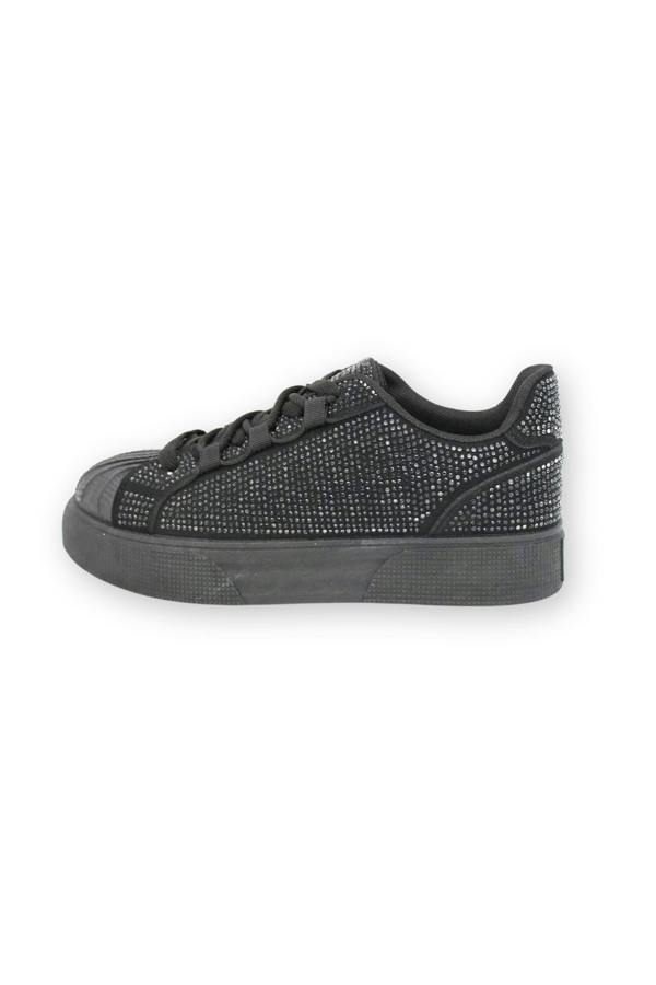 Love Lemonade Sparkly Crystal Eternal Trainers Black