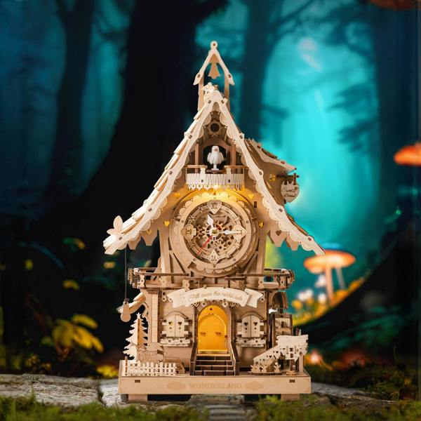 Dyzi Wood Colour Cuckoo Clock 3D Wooden Puzzle 435 Pieces