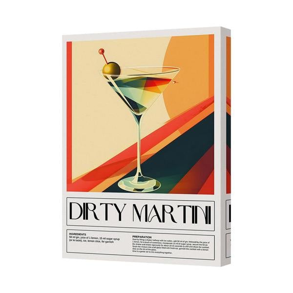 Benjamin Tate Design Contemporary Canvas Art Print On Deep Wooden Frame With Hanging Brackets