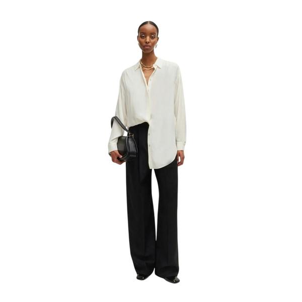 Boss Womens/Ladies Benika Long-Sleeved Blouse - White - 