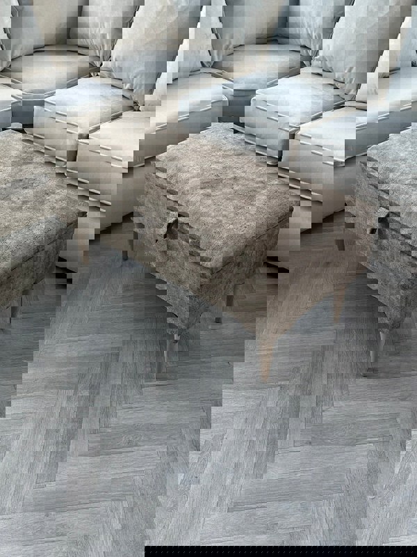 PREMIUM BROWN COFFEE TABLE STORAGE BOX BENCH | OTTOMAN BENCH | PLAIN LID FOOTSTOOL - ISTOOLS