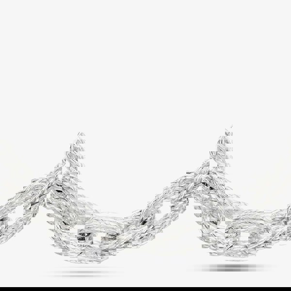 T. H. Baker Argentium Silver 18 Inch Textured Link Chain ARG-94302-18