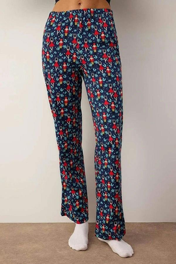 WOVCOR 2-Piece 100% Cotton Christmas Themed Knit Pajama Set