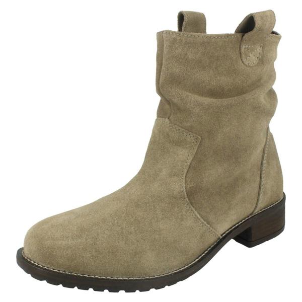 Leather Collection Ladies Leather Collection Mid Heel Slouch Boots