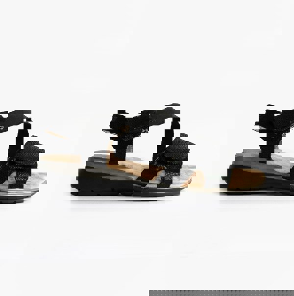 Boulevard Womens Strapy Touch Fasten Sandals Black Shimmer