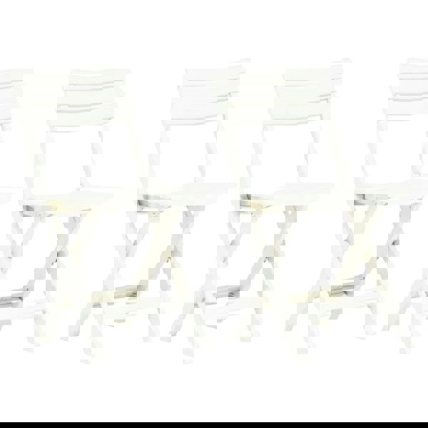Berkfield Folding Garden Chairs 2 pcs Plastic White