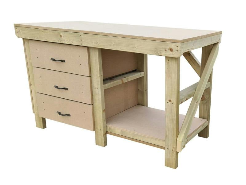 Arbor Garden Solutions Wooden MDF top tool cabinet workbench with storage shelf (V.7)