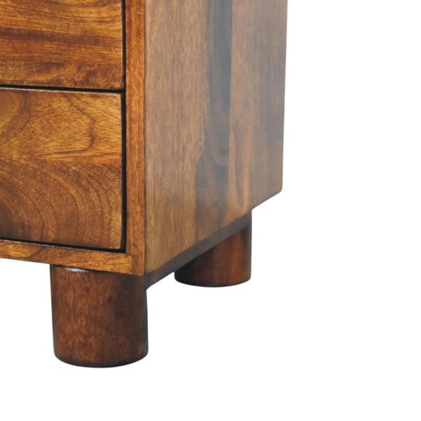 Artisan Furniture Solid Wood Tula 2 Drawer Chestnut Nightstand
