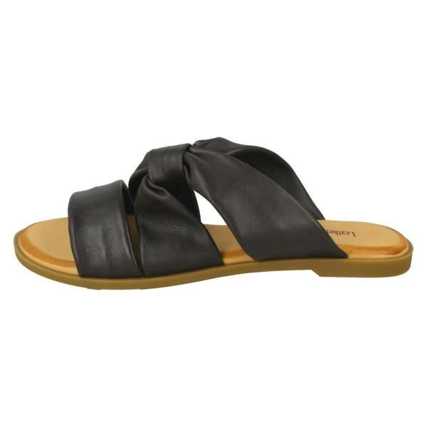 Leather Collection Ladies Leather Collection Strappy Mules F00197