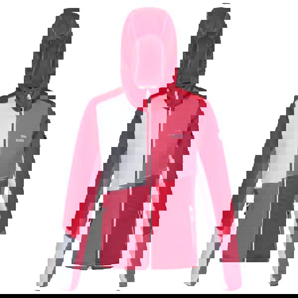 Regatta Womens/Ladies Walbury VII Marl Full Zip Fleece Jacket - Pink Potion/Flamingo Pink/White - 