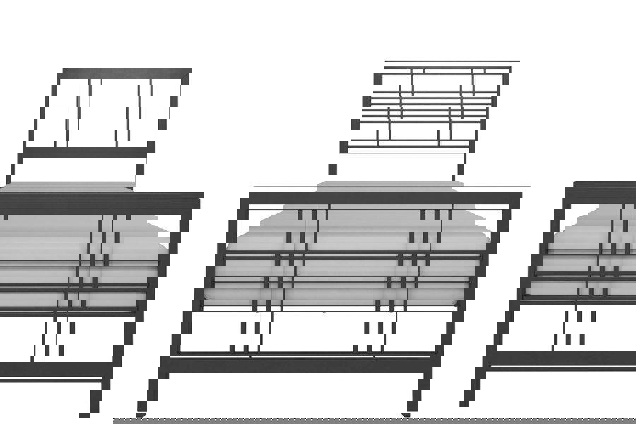 Dorel Home Burbank Metal Bed Black - King Size