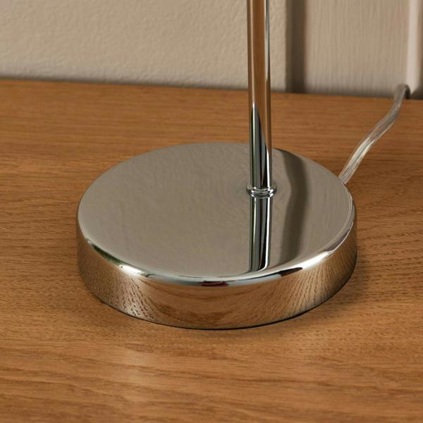 Yarrow Polished Chrome & Glass Table Lamp