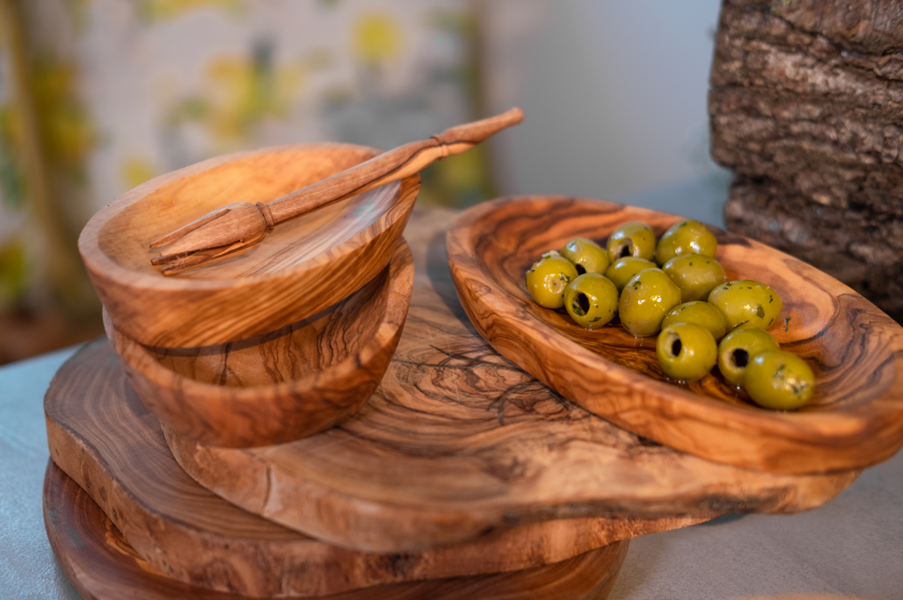 Verano Spanish Ceramics Olive Wood - Trio Oval Serving Dish Set