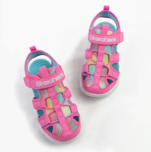 Skechers FLEX SPLASH - DAYLIGHT SHIMMER Girls Sandals Hot Pink /Multi