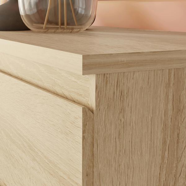 Furniture To Go Edmore 2 Drawer Bedside Table in Sonoma Oak