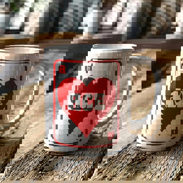 "You are Ace" Playing Cards Mug. Ace of Hearts Designed by Love Frankie and printed in the UK.