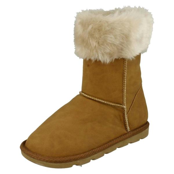 Spot On Girls Spot On Faux Fur Trim Casual Boots