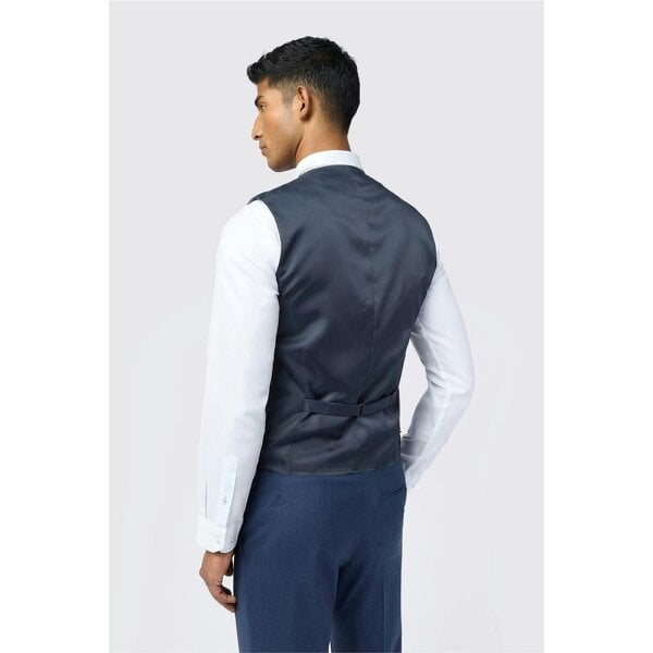 Ted Baker Slim Fit Performance Blue Panama Waistcoat
