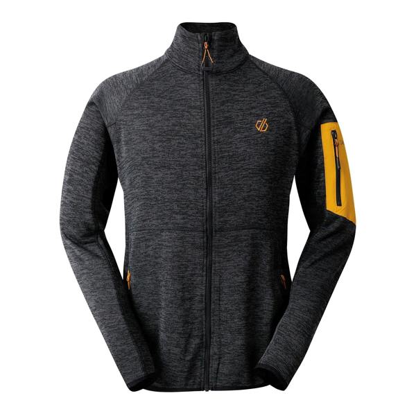Dare 2B Mens Torrek Fleece Top - Black/Desert Sun