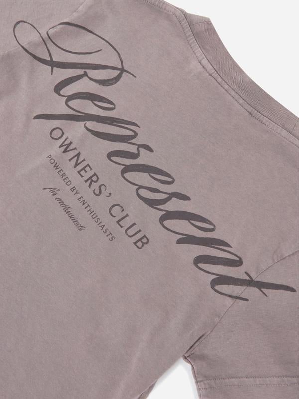 REPRESENT Kids Mini Owners Club Script T-Shirt in Brown