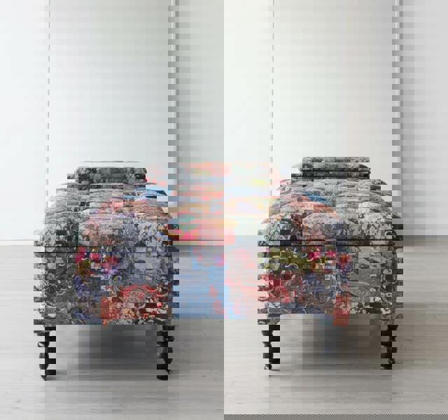 ISTOOLS Premium Handmade Damask Multicolour Storage Ottoman Bench – UK Storage Seat & Coffee Table