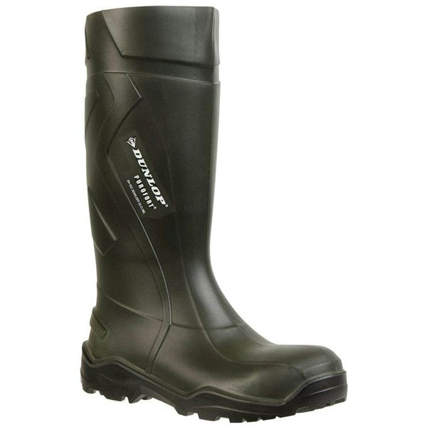 Dunlop Adults Unisex Purofort Plus Full Safety Wellington Boots - Green