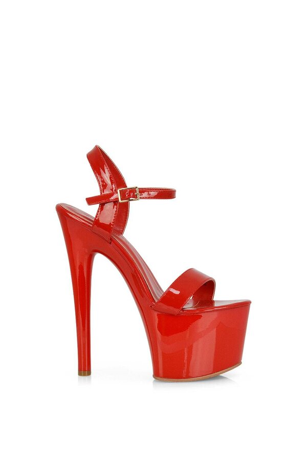 XY LONDON Statement Strappy Sky High Stiletto Platform Heels