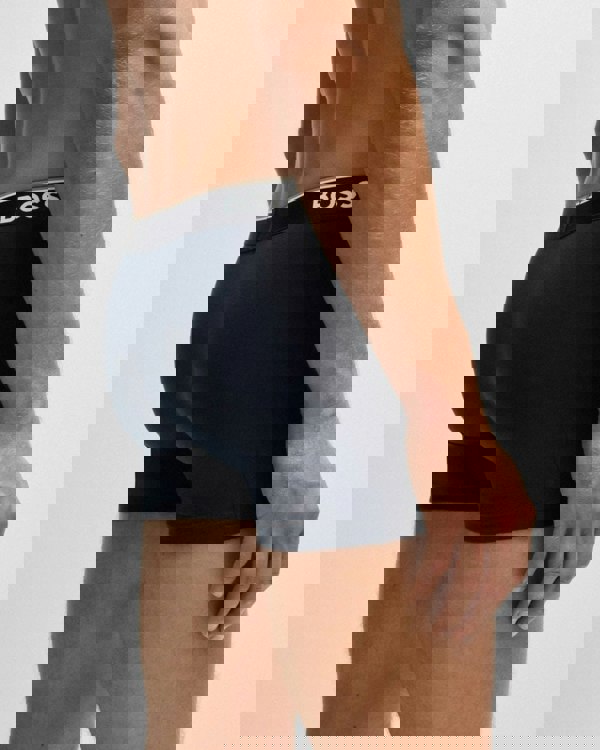 BOSS Orange Power Three Pack Mens Stretch Cotton Boxer Briefs With Logos NOS - Open Blue 487