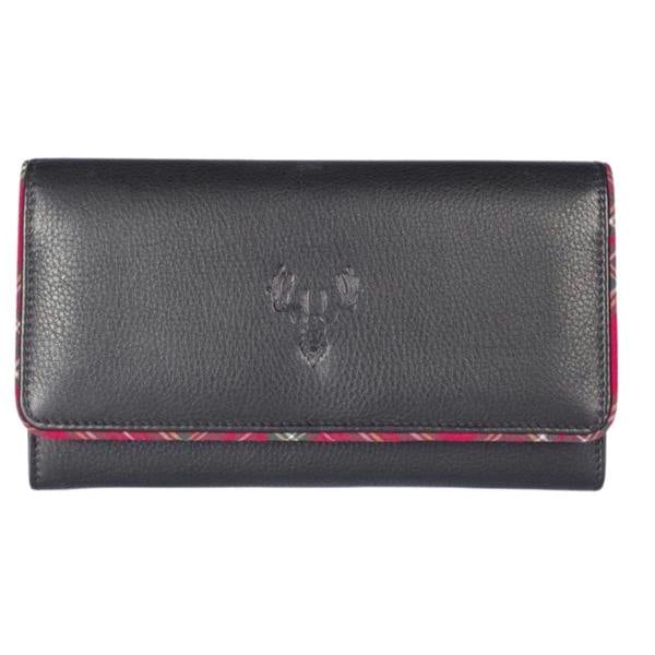 Mala Leather Braemar Tartan Stag Ladies RFID Leather Purse