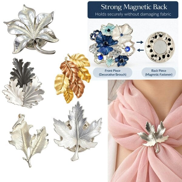 Love EMVY Magnetic Leaves Brooch for Women