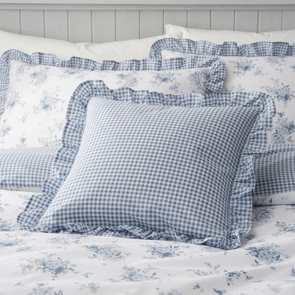 Catherine Lansfield Lucie Floral Frill Cushion