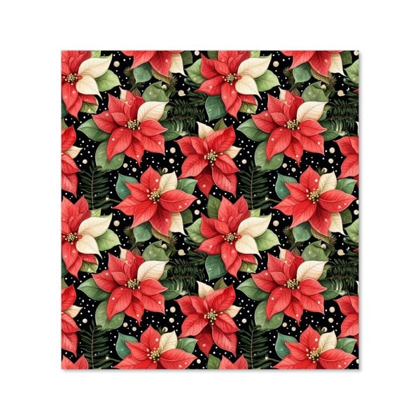 Warren Reed - Designer Poinsettia, Watercolor Style Kitchen Splashback