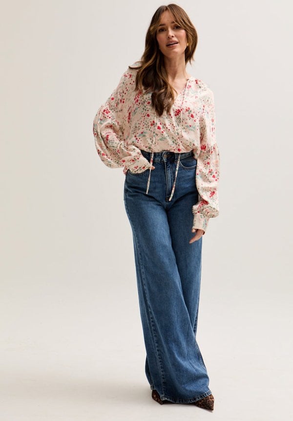 Rosetti Wishing Well Print Blouse In Multi