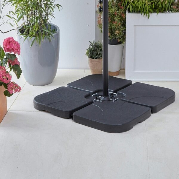 Neo Black Water Filled Over Hanging Parasol Base
